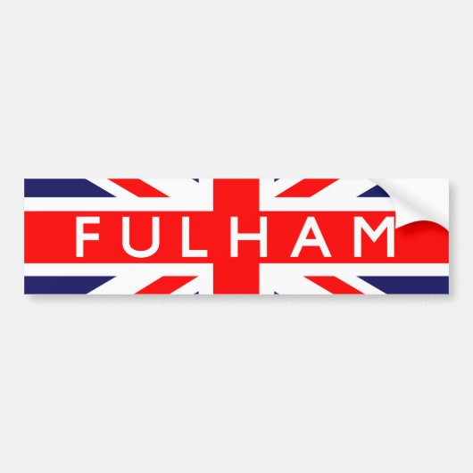 Fulham: Britische Flagge Autoaufkleber (Vorne)