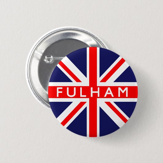 Fulham: Britische Flagge Button (Vorne & Hinten)