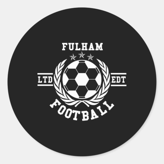 Fulham Football Runder Aufkleber (Vorderseite)
