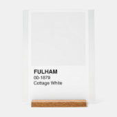 Fulham Hütte Weiß - Weißer Hintergrund Acrylschild (Vorderseite)