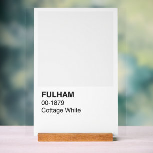 Fulham Hütte Weiß - Weißer Hintergrund Acrylschild