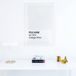 Fulham Hütte White - Weiße Grenze Poster