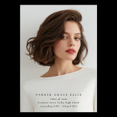 Full Bleed Elegant Photo Graduation Announcement Ankündigung