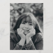 Full Bleed Modern 2 Photo Graduation Announcement Ankündigung (Rückseite)