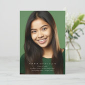 Full Bleed Modern 2 Photo Graduation Announcement Ankündigung (Stehend Vorderseite)