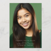 Full Bleed Modern 2 Photo Graduation Announcement Ankündigung (Vorderseite)