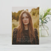 Full Bleed Photo Simple Graduation Announcement Ankündigung (Stehend Vorderseite)