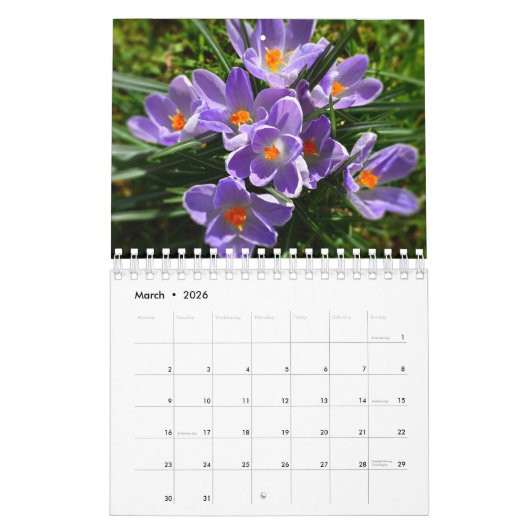 Full Bloom 2025 Kalender zweiseitige kleine (Mär 2026)