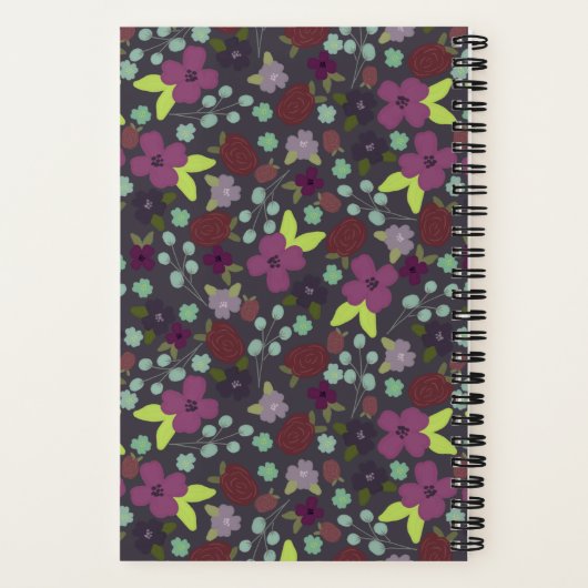 Full Bloom Floral Notebook Notizblock (Rückseite)