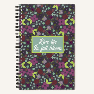 Full Bloom Floral Notebook Notizblock