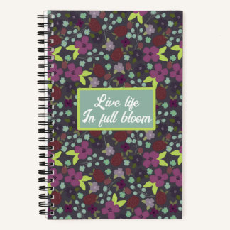 Full Bloom Floral Notebook Notizblock