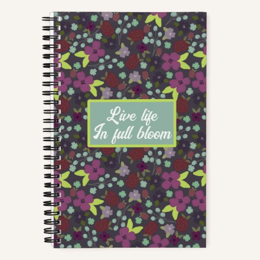 Full Bloom Floral Notebook Notizblock (Vorderseite)