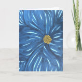 Full Blue Flower Blank Karte (Vorderseite)