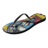 full color 3D Badesandalen (Schrägansicht)