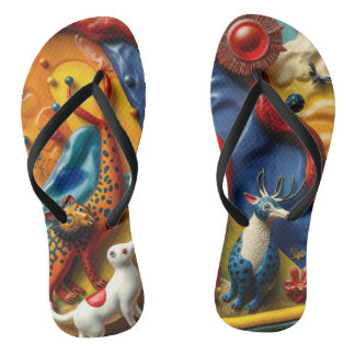 full color 3D Badesandalen