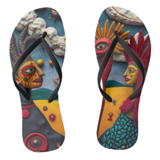 full color 3D Badesandalen