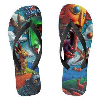 full color 3D Badesandalen