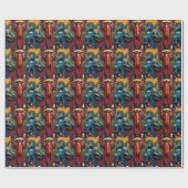 full color 3D Geschenkpapier (Flach)