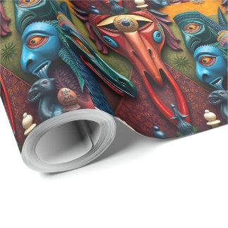 full color 3D Geschenkpapier