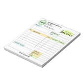 Full Custom invoice with logo | Small Business  Notizblock (Rotiert)