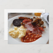 Full English breakfast Postkarte (Vorne/Hinten)