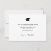 Full Foto Modern Graduate Vielen Dank Dankeskarte (Rückseite)