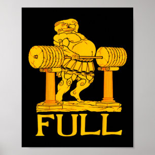 Full Gym Power Header Bodybuilding Weightlift W Poster