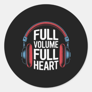 Full Heart Heart Awareness Family Support T-Shir Runder Aufkleber