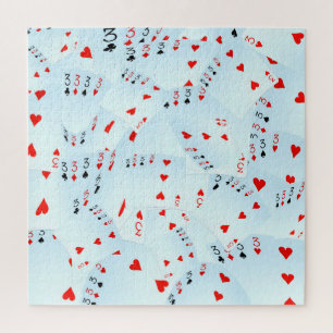 "Full House Frenzy: Scattered Quad Threys" Puzzle