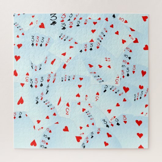 "Full House Frenzy: Scattered Quad Threys" Puzzle (Vertikal)