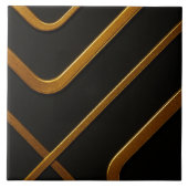 Full Liquid Gold Black Monochrome Architectural Ac Fliese (Vorderseite)