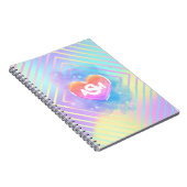 Full Monogram Magic Heart Uni Ruled Notebook Notizblock (Rechte Seite)