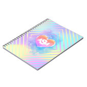 Full Monogram Magic Heart Uni Ruled Notebook Notizblock (Linke Seite)