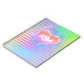 Full Monogram Magic Heart Uni-Ruled Notebook Notizblock (Linke Seite)