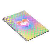 Full Monogram Magic Heart Uni Ruled Notebook Notizblock (Rechte Seite)