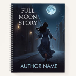 Full Moon Alley Book Cover Inspiration Notebook Notizblock