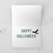 Full Moon and Bats Halloween Card Karte (Innenseite)
