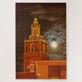 Full Moon and Giralda Tower, Kansas City, Missouri Puzzle