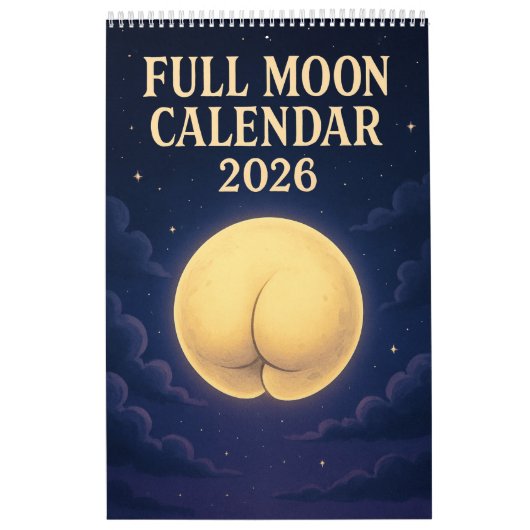 Full Moon Animals 2026 Funny Wall Calendar Kalender (Titelbild)