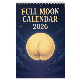 Full Moon Animals 2026 Funny Wall Calendar Kalender