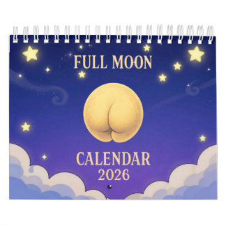 Full Moon Animals 2026 Funny Wall Calendar Kalender