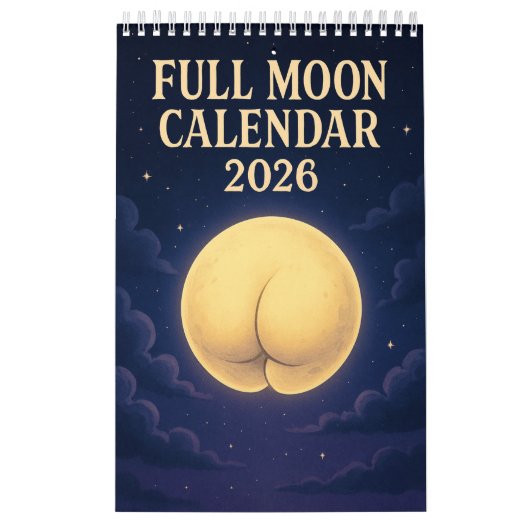 Full Moon Animals 2026 Funny Wall Calendar Kalender (Titelbild)