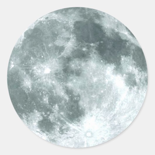 "FULL MOON" Astronomieaufkleber Runder Aufkleber (Vorderseite)