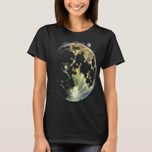 Full Moon Astronomy Astronomer Space 3 T-Shirt (Vorderseite)