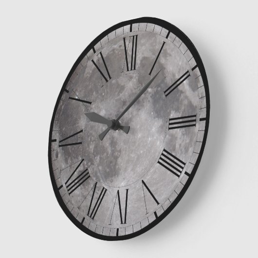 Full Moon Astronomy Image Große Wanduhr (Winkel)