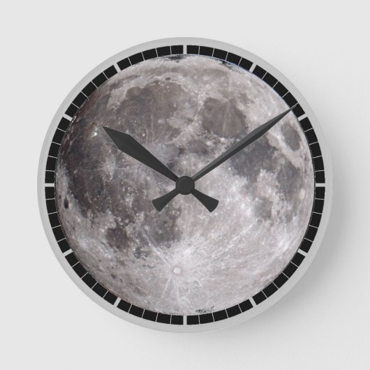 Full Moon Astronomy Image Runde Wanduhr (Vorderseite)