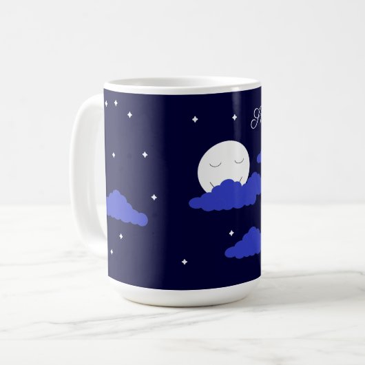 Full Moon at Midnight & Stars: Kaffeetasse (Vorderseite Links)
