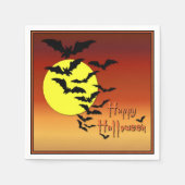 Full Moon Bats Halloween Napkins Serviette (Vorderseite)