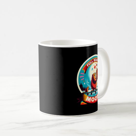 Full Moon Beaver Kaffeetasse (VorderseiteRechts)