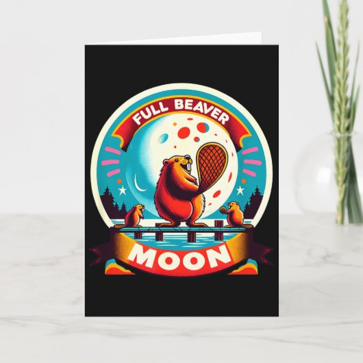 Full Moon Beaver Karte (Vorderseite)